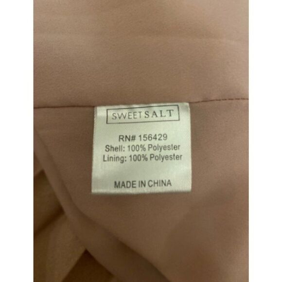 Sweet Salt Women's pink metallic chiffon Pleated elastic waist Midi Skirt Size 6 - Picture 7 of 9